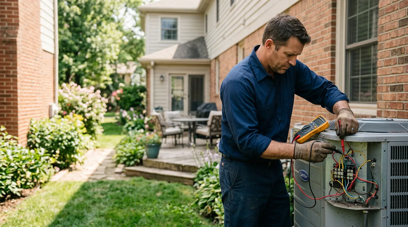 HVAC technician working near Wilmore, KS